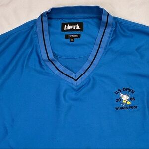 VTG Ashworth 2006 US Open Winged Foot Windbreaker Size XL Blue Water Resistant